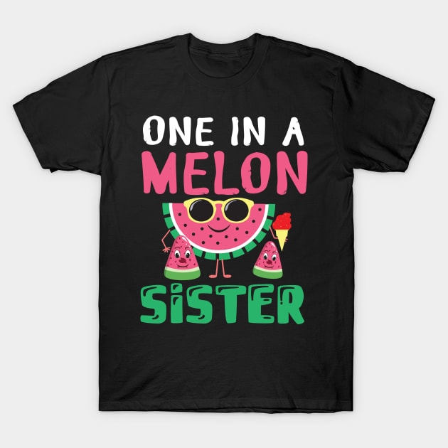 Glasses Watermelon One In A Melon Sister Brother Cousin Mom T-Shirt by joandraelliot
